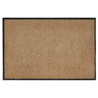Homcom Fußmatte waschbar Gummiumrandung rutschfest Beige 120 x 90 x 0,7 cm(m-1)