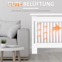 Maskownica na kaloryfer osłona grzejnika biała 172 x 19 x 81 cm HOMCOM®(m-4)