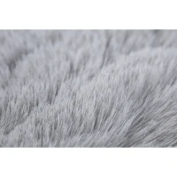 Homcom Kunstfell Hochflor Grau 80 x 55 x 3 cm(m-2)