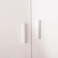 HOMCOM Biurko w kształcie litery L / litery I biurko komputerowe biurko narożne stal nierdzewna kolor biały(m-8)