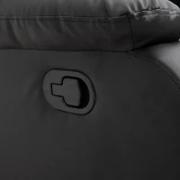 HOMCOM Relaxsessel Liegesessel, Liegefunktion, inkl. Fußstütze, 80 cm x 90 cm x 105 cm, Schwarz(m-8)