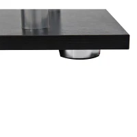 HOMCOM® boekenkast zwart wandstelling roomdivider vrijstaande stelling  4 vakken MFC hoekstelling bureaustelling(m-6)