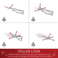 Homcom® Choinka Jodła 90 Led Gwiazda  Ø48x90cm Zielona(m-6)