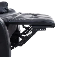 HOMCOM Massagesessel mit Wärmefunktion Fernsehsessel Elektrisch Relaxsessel TV Sessel mit Liegefunktion (Kunstleder Schwarz)(m-9)