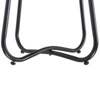 Outsunny Stół Ogrodowy - Elegancki Design, Stabilność i Regulowane Nóżki, Brązowy Ø49 x 48H cm(m-10)