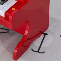 HOMCOM Kinder Elektronisches Klavier Mini-Klavier 25 Tasten Kinderpiano Keyboard für 3-6 Jahre Musikinstrument inkl. Notenpult ABS Rot 39,5 x 23,5 x 38,5 cm(m-9)