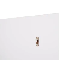 kleankin Elegante Badkamerspiegel met 3 Handige Planken van Wit MDF(m-8)