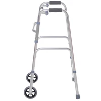 HOMCOM Gehgestell Gehbock Alu Gehhilfe Gehwagen mit 2/3 Rädern Faltbar (Modell1)(m-4)