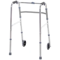 HOMCOM Gehgestell Gehbock Alu Gehhilfe Gehwagen mit 2/3 Rädern Faltbar (Modell1)(m-5)