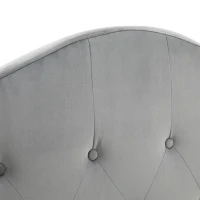 HOMCOM Kopfteil für Bett gepolstert in grau Pappel Polyester 137 x 8 x 134 cm(m-9)