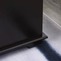 PawHut Katzenschrank Katzentoilette Katzenklo Katzenhaus Katzenbett mit magnetischen Türen verstellbaren Trennwände MDF Kurzplüsch Braun 74 x 54 x 53 cm(m-11)