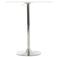 HOMCOM bistrotafel pub bartafel in hoogte verstelbare vierkante statafel tafel staal wit 60 x 60 x 71-92 cm | Aosom.de(m-5)
