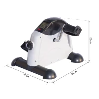 HOMCOM® mini bike fietstrainer fitnessapparaat hometrainer fitnessbike indoor sport bicycle exercise fitness LED-scherm (grijs / mini bike)(m-3)