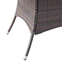 Outsunny 7-częściowy zestaw mebli ogrodowych z technorattanu zestaw ogrodowy z rattanu komplet stół z krzesłami z poduszkami(m-7)