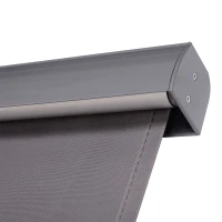 Outsunny Roleta z korbką ręczną Roleta okienna montaż ścienny/dachowy UV50+ aluminium szary 100 x 140 m(m-10)