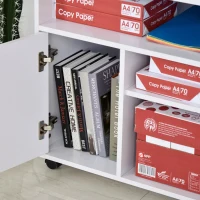 HOMCOM Vloerlamp verlichting bijzettafel met 3 planken E27 tot 40W E1-MDF(m-7)