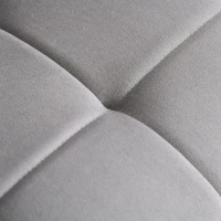 HOMCOM Bürostuhl schwenkbar Computerstuhl Salon Hocker mit Rollen Arbeitshocker Rollhocker Drehhocker höhenverstellbar Büro Hellgrau 54 x 52 x 84-94 cm(m-6)