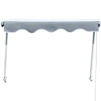 Outsunny Alu Markise Balkonmarkise Klemmmarkise Fallarmmarkise Fenster Sonnenschutz Grau120 x 70 cm(m-6)