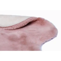 Homcom Kunstfell Hochflor Altrosa 80 x 55 x 3 cm(m-3)