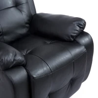 HOMCOM Massagesessel mit Wärmefunktion Fernsehsessel Elektrisch Relaxsessel TV Sessel mit Liegefunktion (Kunstleder Schwarz)(m-8)