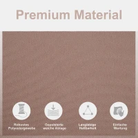 Outsunny Poduszka na ławkę, zestaw 2, poduszki na ławki, poduszki do ławek, poduszki siedziska, poduszki, poliester, kolor beżowy(m-5)