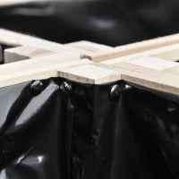 Outsunny Wysoka Grządka Skrzynka na Rośliny, odporna na warunki atmosferyczne, Drewno Twarde, 50 cm x 30 cm x 60 cm, Naturalna(m-9)