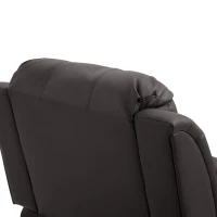 HOMCOM Massagesessel Sessel mit Aufstehhilfe, Relaxsessel, Fernsehsessel mit Massagefunktion, TV Sessel mit Aufstehhilfe, Liegefunktion, Stahl Kunstleder Schaumstoff, Braun, 92 x 92,5 x 101 cm(m-11)