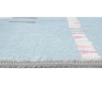 Homcom Kinderteppich Blau 150 x 80 x 1,2 cm(m-2)