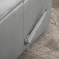 Fotel relaksacyjny sofa jednoosobowa odchylana 140° fotel TV poliester szary HOMCOM®(m-7)