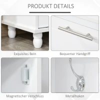 Wieszak na ubrania przedpokój salon 4 półki biały(m-7)