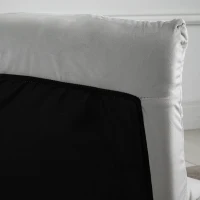 HOMCOM Krzesło podłogowe składany fotel podłogowy 13 pozycji regulowane szary metal(m-9)