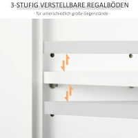 kleankin® SZAFKA ŚCIENNA WISZĄCA KUCHENNA ŁAZIENKOWA drewno biała 60 x 19,8 x 58 cm(m-5)