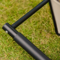 Fotel bujany Outsunny czarny 150cm x 62cm x 88cm(m-7)