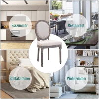 HOMCOM 2er Set Esszimmerstuhl Retro-Design Küchenstuhl Polsterstuhl mit Fußmatten 51 x 55 x 96 cm(m-7)