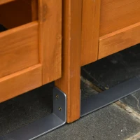 Boks na pojemniki na śmieci z przednimi drzwiami Śmietnik na 2 kosze o pojemności 240 l lite drewno(m-10)