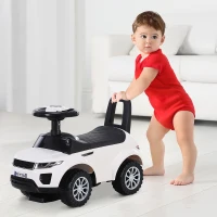 HOMCOM® POJAZD DLA DZIECI JEŹDZIK PCHACZ CHODZIK KLAKSON SCHOWEK PP biały 62 X 28 X 41,5 cm(m-2)