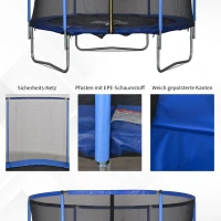 Trampolina z siatką zabezpieczającą Trampolina ogrodowa Stal Ø 244 x wys. 240 cm(m-5)