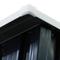 Outsunny Corrugated Steel Single Door Storage Garden Shed Outdoor Equipment Tool Sloped Roof - Grey(m-8)