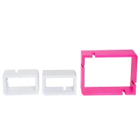 HOMCOM Wandregal Würfelregal Cube Regal mit 3 Fächern MDF Rosa(m-4)