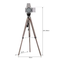 HOMCOM vloerlamp in hoogte verstelbare driepoot staande lamp leeslamp stalamp E14(m-3)