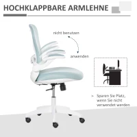 Vinsetto Bürostuhl mit Mesh-Gewebe Schreibtischstuhl Höhenverstellbarer Gaming-Stuhl Home-Office ergonomisches Design Schaumstoff Nylon Mesh Blau+Weiß 66 x 59 x 97-106,5 cm(m-6)