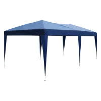 Outsunny Pop Up Gazebo 3 x 6m, Foldable Canopy Tent with Carrying Bag for Outdoor Garden Patio Party, Blue(m-10)