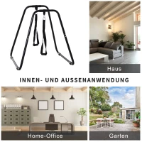 HOMCOM DRĄŻEK DO PODCIĄGANIA I ĆWICZEŃ stal czarny(m-7)