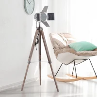 HOMCOM vloerlamp in hoogte verstelbare driepoot staande lamp leeslamp stalamp E14(m-2)