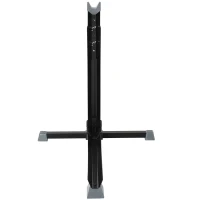 HOMCOM Fietsstandaard universele fietsstandaard met 2 haken in hoogte verstelbaar zwart(m-4)