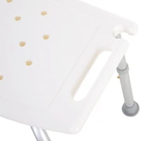 HOMCOM Duschstuhl Badehocker Badestuhl Duschhocker Duschsitz Badhilfe höhenverstellbar (Duschhocker/rechteckig)(m-6)