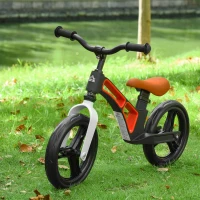 HOMCOM Laufrad ab 2 Jahre verstellbarer Sitz und Griff mit Pedaltraining Kinderlaufrad ohne Tretrad Kleinkinderfahrrad aus Magnesiumlegierung Weiß+Schwarz 86 x 41 x 49-56 cm(m-2)