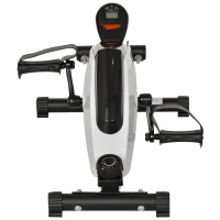 HOMCOM Magnetic Pedal Exerciser, 8-Level Adjustable Resistance Mini Exercise Bike for Arms and Legs Rehabilitation Training, Portable Trainer Fitness Equipment for Elderly People Home, Office Workout(m-12)