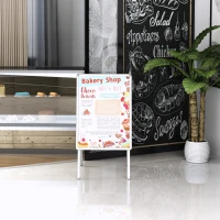 HOMCOM® A1 Plakatständer Werbeaufsteller Kundenstopper Gehwegaufsteller Werbetafel(m-2)