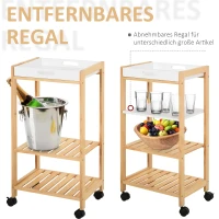 HOMCOM Wózek kuchenny Szafka kuchenna na kółkach(m-5)